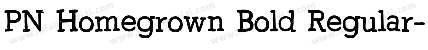 PN Homegrown Bold Regular字体转换